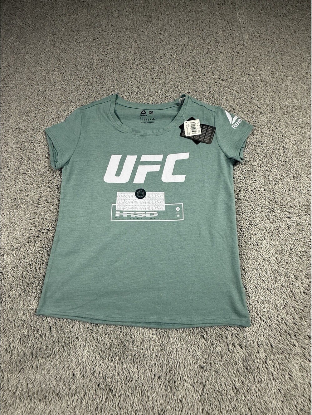 Reebok UFC Women’s Fan Gear Green Fight Week Graphic T Shirt X Small